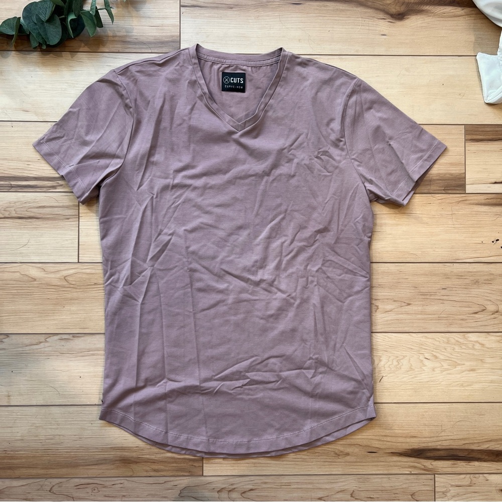 Craft Pink Short Sleeve Tee with Curved Hem